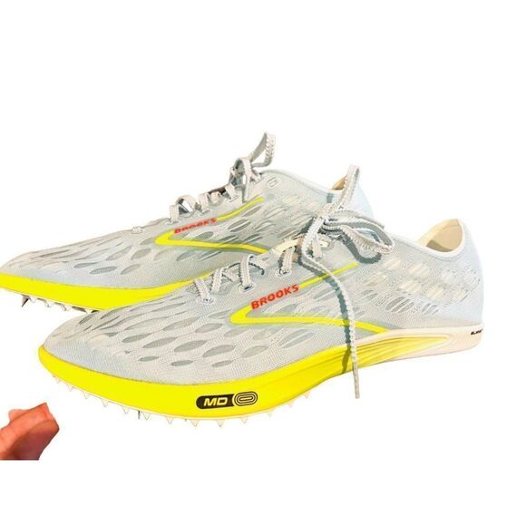 Brooks ELMNS 7 shoes are elite level mid d Unisex Spike Blu/Night Size 12 - Picture 8 of 9